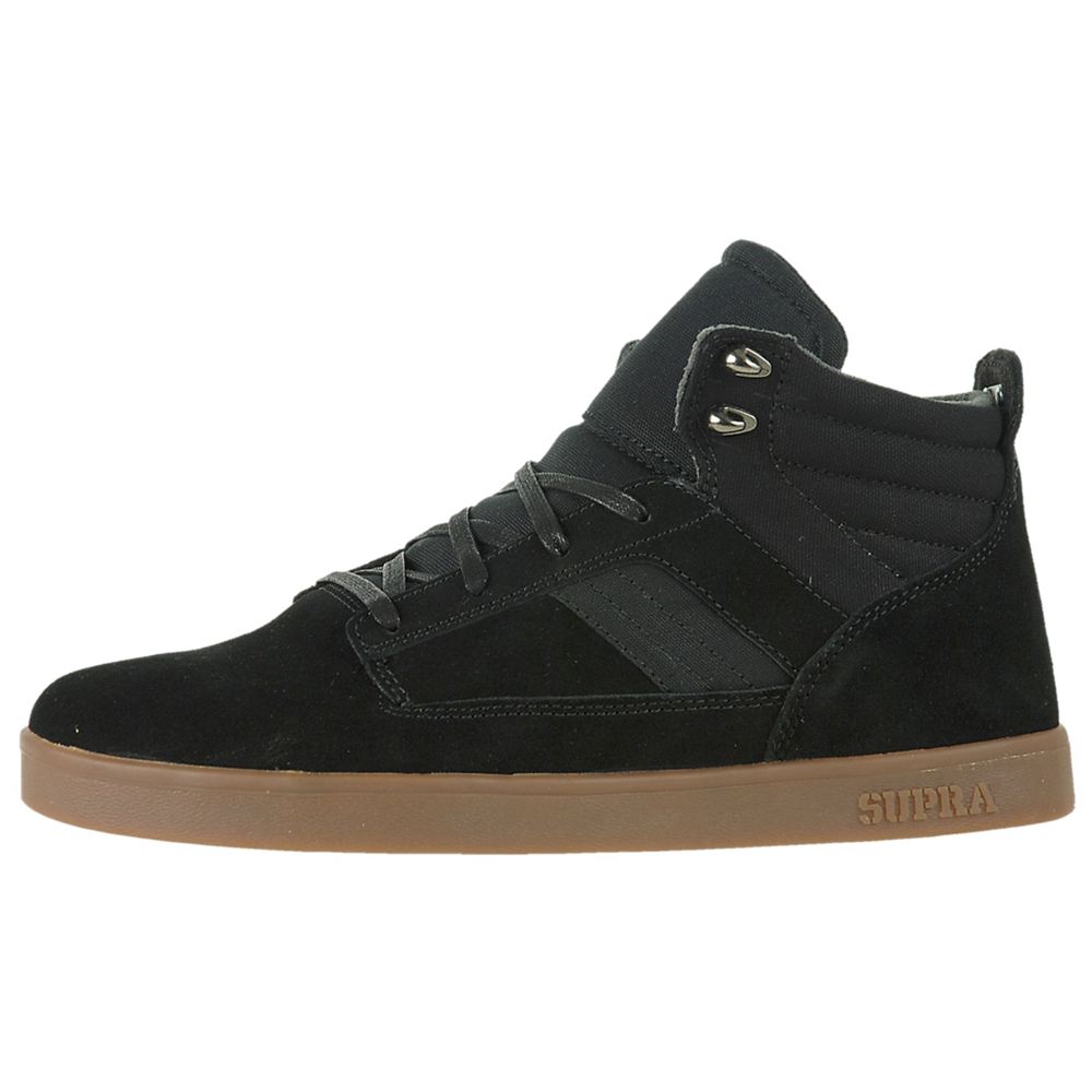 Chaussures de Skate Supra Bandit Noir Black/Suede Canvas Homme | BIP-15482366